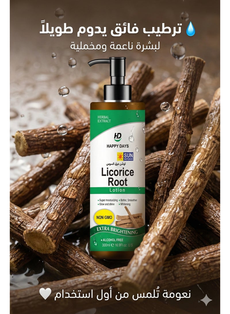 Happy Days Licorice Lotion features an advanced herbal formula designed to brighten and deeply nourish the skin, while providing effective hydration that leaves skin soft and naturally radiant. - Image 5